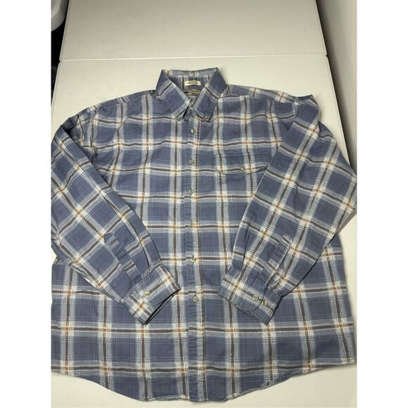Vintage Campus Button Up Plaid Flannel Shirt Men's XL Long Sleeve See Notes - Picture 6 of 12
